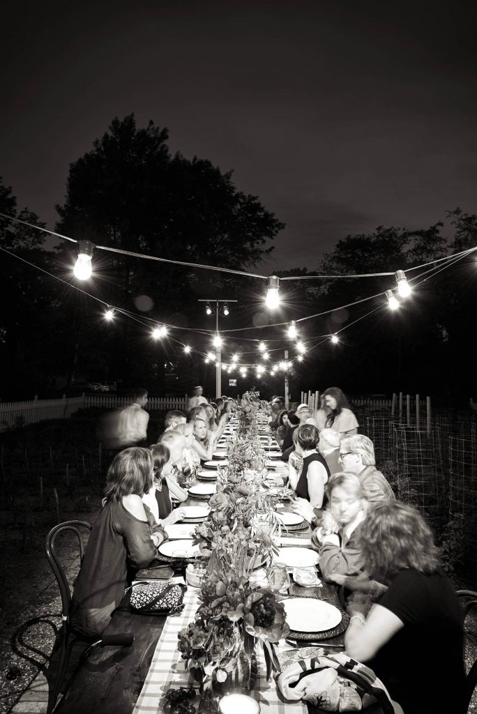 Farm-to-table pre-wedding weekend dinner at this camp-themed wedding weekend at Cedar Lakes Estate in Upstate NY, USA | Photo by Christian Oth Studios